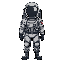 a soldier with a spacesuit
