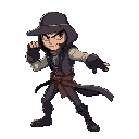 thief or rogue hero character for a fighting game. street fighter style