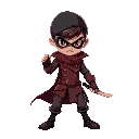 thief or rogue hero character for a fighting game. street fighter style