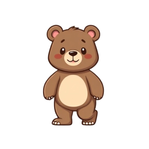 cute bear 8bit game style is walking