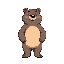 bear standing, arms straight down alongside the body, not in front of the torso, standing pose, 