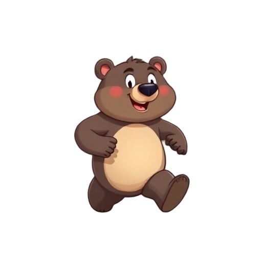 the bear is running