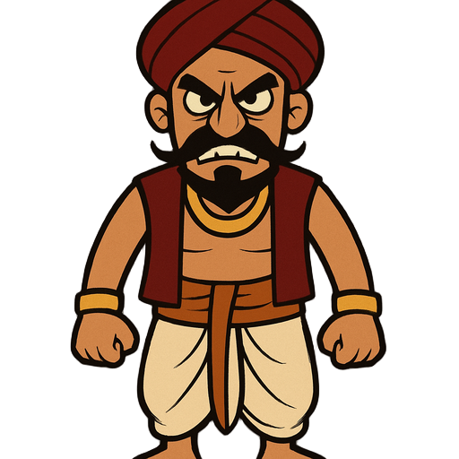 a vilian wearing indian dhoti 