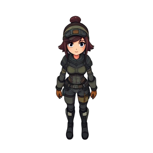 female commander, post-apocalyptic setting, muted color palette