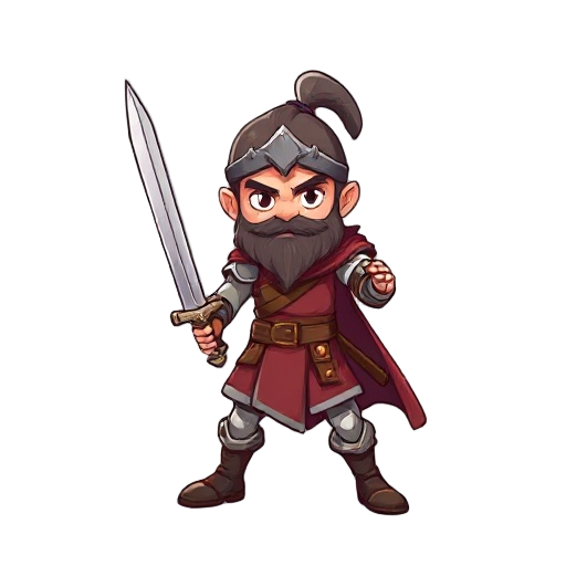 a warrior with sword