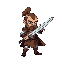 a warrior with sword