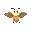 a fluffy giant moth in the style of stardew valley