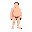 basic, human character, no clothes, no hair, no ears, fat, big legs/foot/arm/hand, terraria style