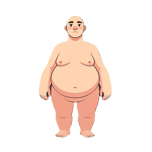 basic, human character, no clothes, no hair, no ears, fat,  terraria style