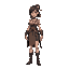 girl with a beautiful figure. warrior housewife
