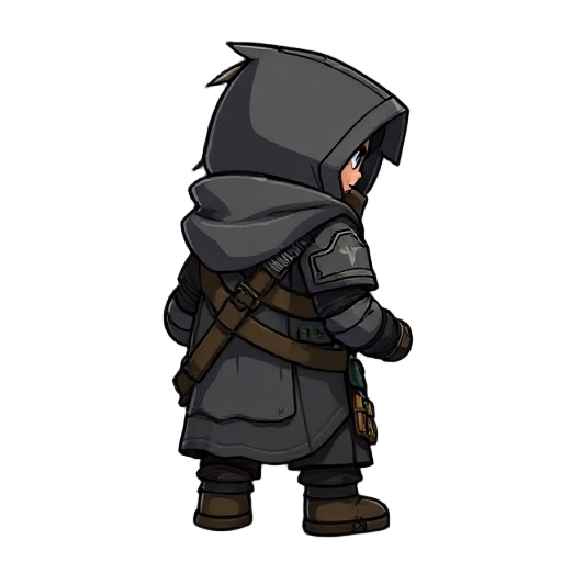destiny 2 hunter facing right, cool armour, rugged, cool cloak, 