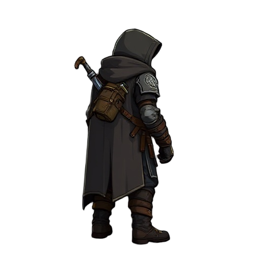 destiny 2 hunter facing right, cool armour, rugged, cool cloak, pixelated, facing right exactly. destiny game hunter, 2d, 