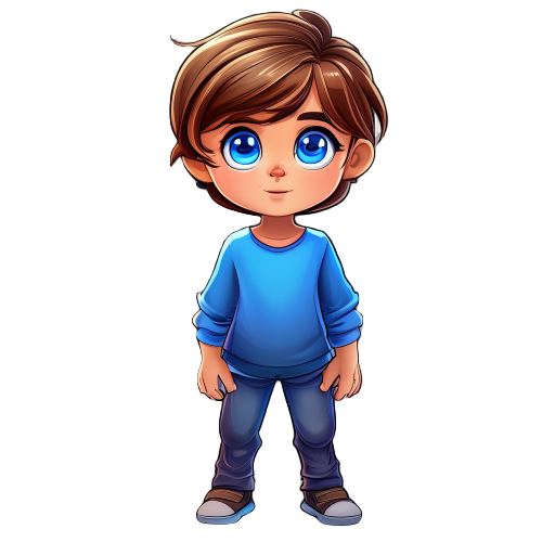 child with brown hair blue eyes 