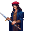 1. dante  basic design: a frightened but determined poet  · clothing:  · a bright red cap () with drooping brims  · a dark blue cloak over a brown sweater   · appearance:  · dark hair down to the shoulders  · large, expressive eyes  · a slender build with