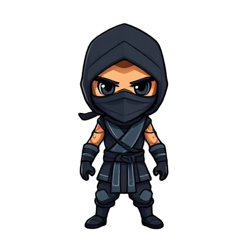 mortal kombat ninja- sub zero . anima chibi  style