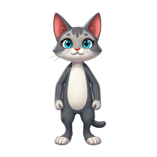 cat with a human body