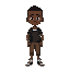 create a teenage black man with shaved hair