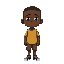 create a teenage black man with shaved hair