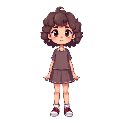 girl with curly hair