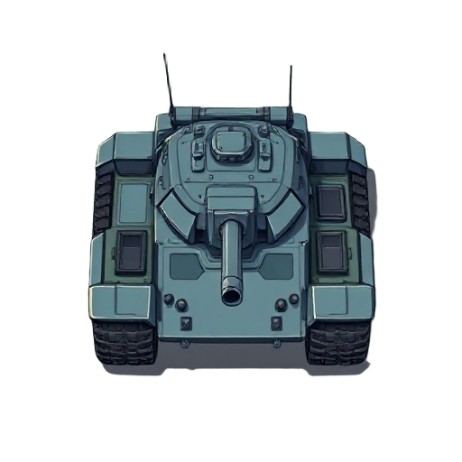 heavy futuristic tank with rail gun