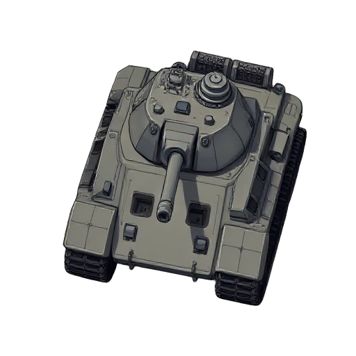 heavy futuristic tank with rail gun
