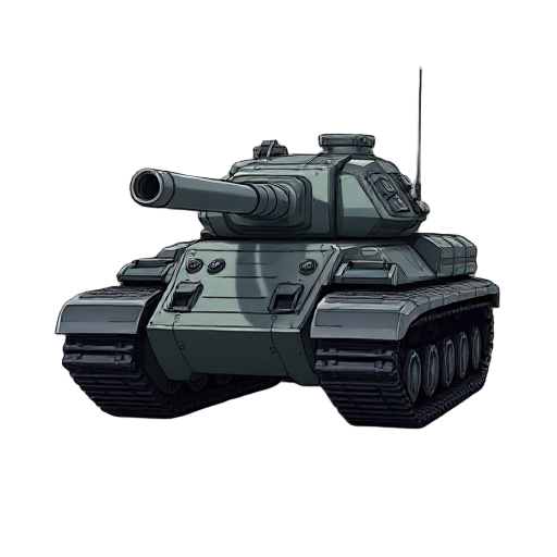 hull of heavy futuristic tank with rail gun