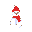 snowman with a red hat