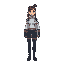 female assistent from spaceship. woman with mars theme