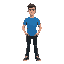 guy blue shirt