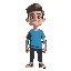 guy blue shirt