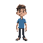guy blue shirt