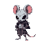 humanoid cute, clean mouse like hollow knight