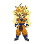 super saiyan goku dragon ball z powering up 