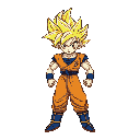 super saiyan goku dragon ball z powering up 