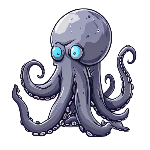 large monster  space squid boss for a 2d game, long tentacle