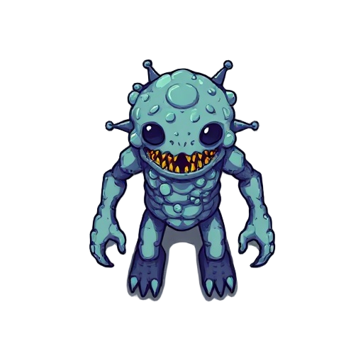 grotesque creature made of cells, a mass of cells, pixel arts, no body parts