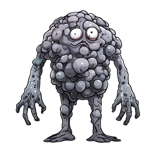 a grotesque mass of cells without limbs