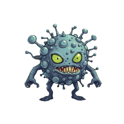 grotesque creature made of cells, a mass of cells, no body parts