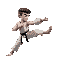 karate fighter facing right