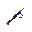 curled dark purple whip