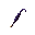 curly dark purple whip