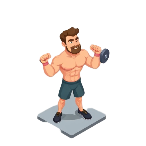 make a guy lifting weight 