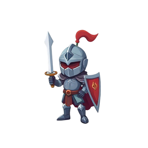 a pixel knight