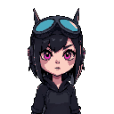 cyberpunk gotic girl, just head