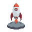 rocket space capsule on gorund, but without ground
