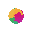 create a colorful ball that has all the colors of the rainbow