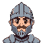 knight with helmet