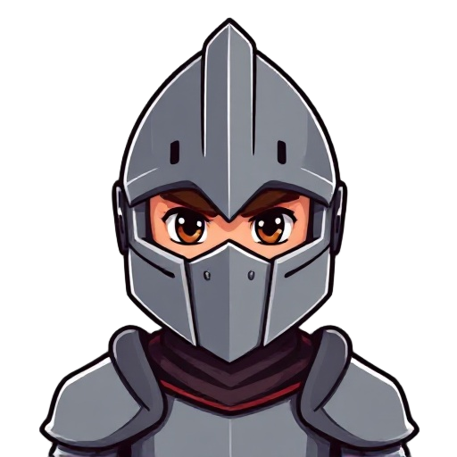 knight with helmet