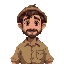 peasant farmer in simple shirt
