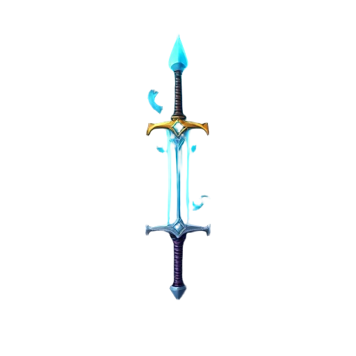 an image of a medieval sword that is glowing with magic. 